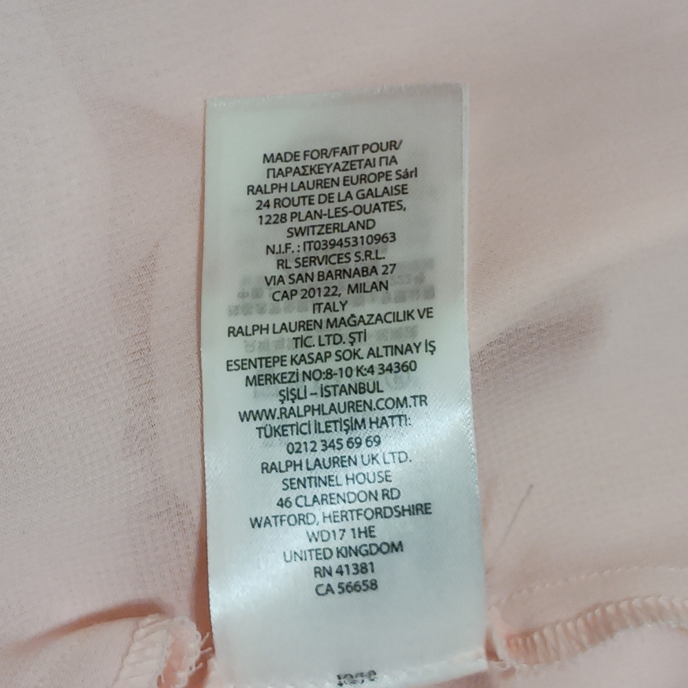 LAUREN RALPH LAUREN Light Pink Short Sleeve Button Up V-Neck Dress CAREER Sz 4 - Picture 7 of 12